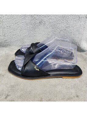 Brunomagli Shoes Womens Size 8.5 Black Leather Slip On Sandals *GUC*